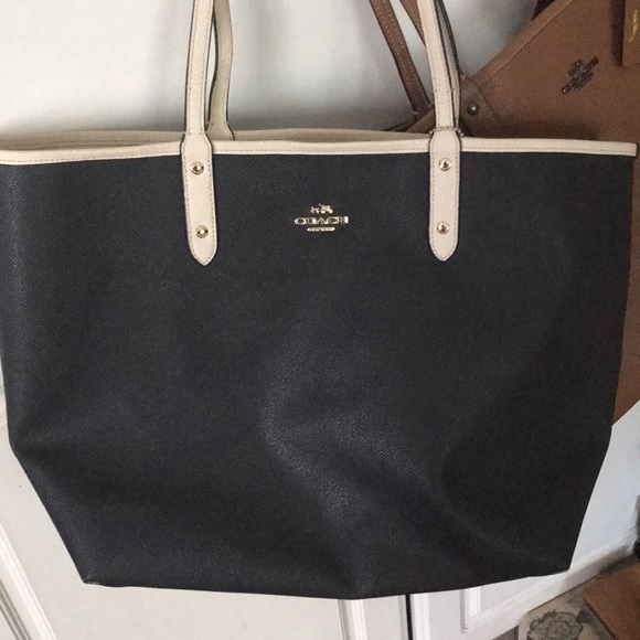 Lot of 2 Coach reversible totes. EUC. - Picture 2 of 5